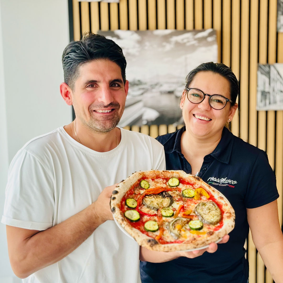 Pizzeria Rossofuoco Kati Mendes und Costantino „Costa“ Chiavazzo Erlangen